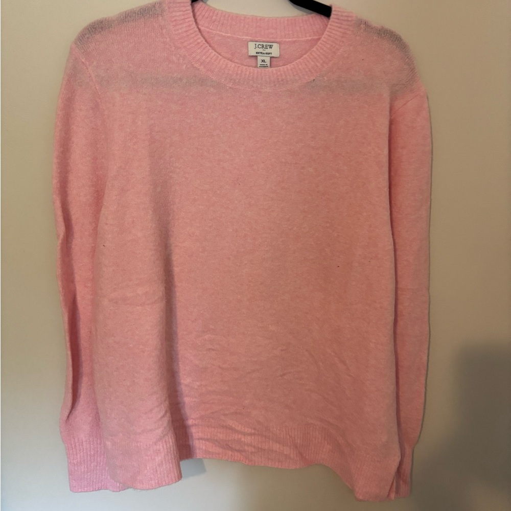J. Crew Soft Pink Crewneck Sweater